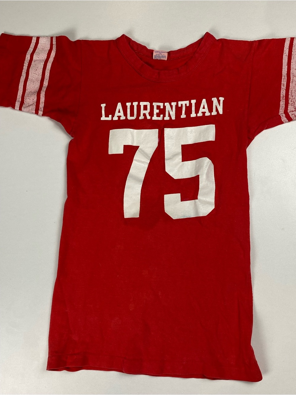 Vintage Champion 70s Laurentian Football Tee - Small